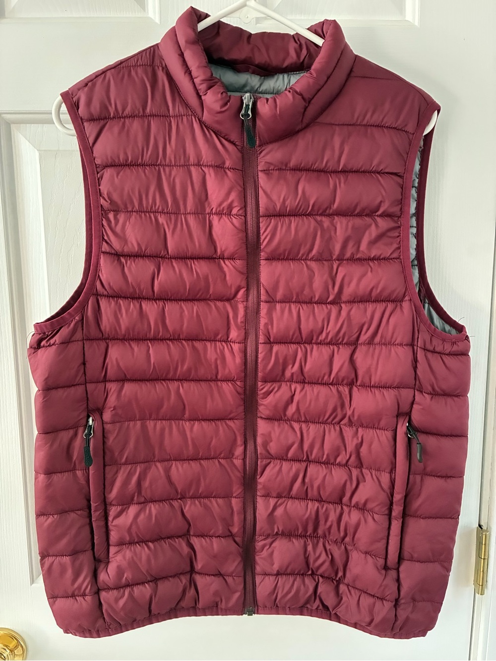 Club Room Quilted Puffer Vest in Burgundy